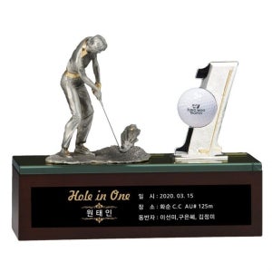 SW231 넘버원 홀인원패 주석 우승상패 골프트로피 이글패 상패 싱글패 트로피