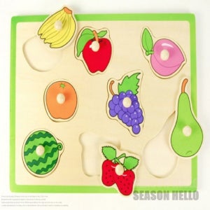 비가 꼭지퍼즐 과일 아기장난감 아기교구 백일선물