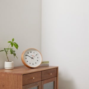 [오더블유씨] 무소음 모빌 비치우드 벽시계