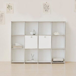 포스트모던 [포스트모던] 발렌 4X3 미드센츄리 모듈 책장 1600 3단 C3 (2도어)