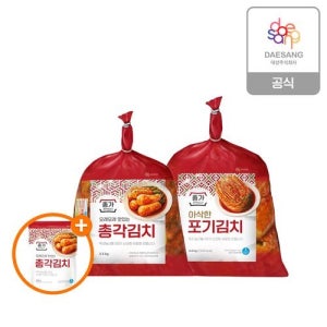 종가 (방송에서만 총각김치 400g) 아삭한포기김치 4.4kg+총각김치 2.3kg / 총6.7kg