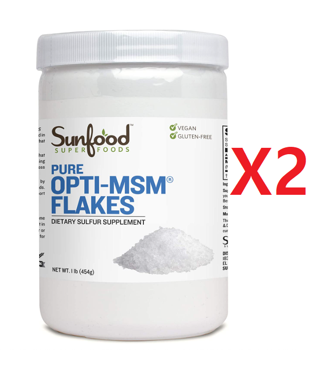 <b>썬푸드</b> <b>썬푸드</b> 옵티 <b>MSM</b> 식이유황 엠에스엠 플레이크 454g 2개