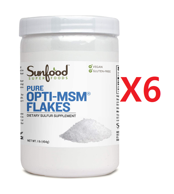 <b>썬푸드</b> <b>썬푸드</b> 옵티 <b>MSM</b> 식이유황 엠에스엠 플레이크 454g 6개