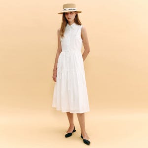 [마리끌레르] 카라 민소매 원피스(MAFBOP19MWH)