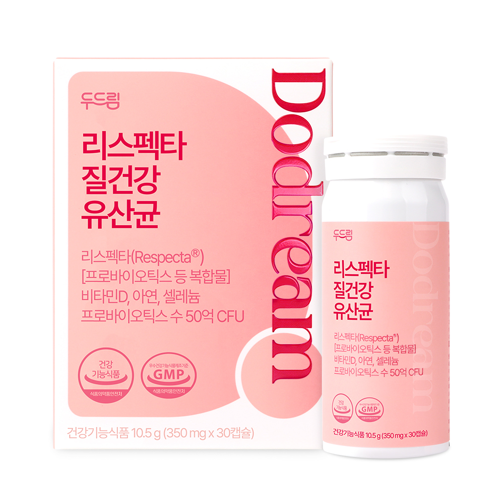 두드림 리스펙타 질건강 유산균 350mg x 30캡슐, 1개