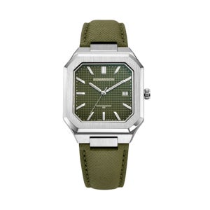 [로만손] 오디에 옥타고논 스퀘어 화이트 카키그린 가죽 RWTLMM6BS001WHOL0