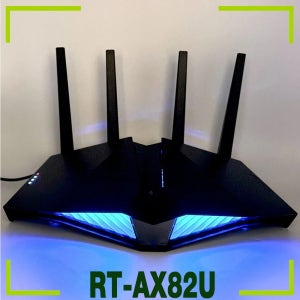 Asus AX5400 듀얼 밴드 와이파이 6 ROG 게이밍 라우터, MU-MIMO 게임 가속 메쉬, 와이파이 RT-AX82U ADSL