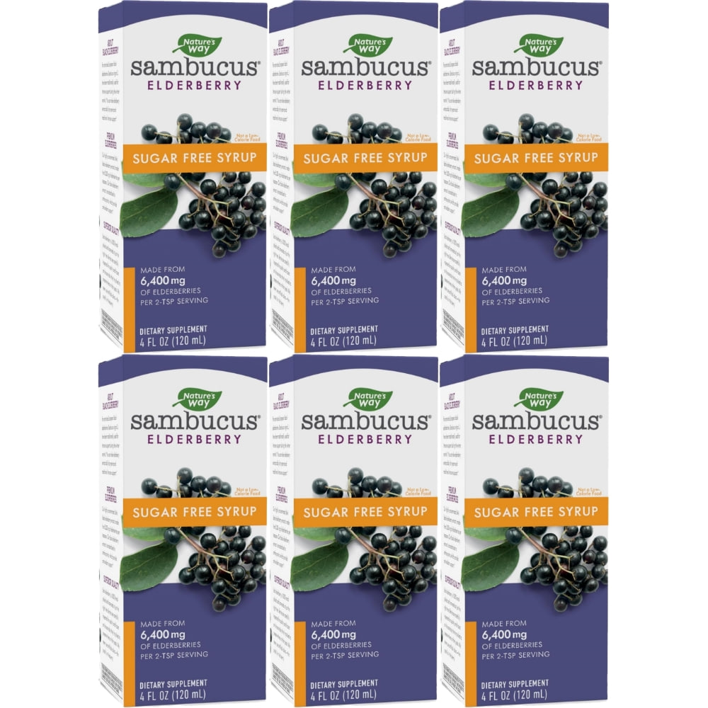 네이처스웨이 고흡수 무설탕 <b>삼부커스 엘더베리 시럽</b> 액상 액체  120ml  6개