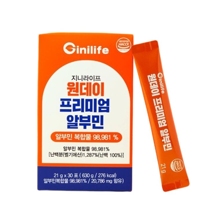 비에스바이오 지니라이프 원데이 프리미엄 알부민 21g 30포, 6개