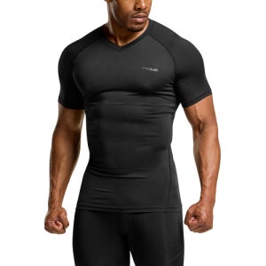 [테슬라] 기능성 컴프레션 헬스 브이넥 반팔 티셔츠 베이스레이어 5008152692