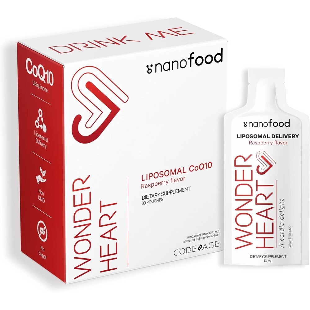 코드에이지 원더 하트 <b>리퀴드 CoQ</b>10 리포솜 유비퀴논 라즈베리맛 30개입 단품