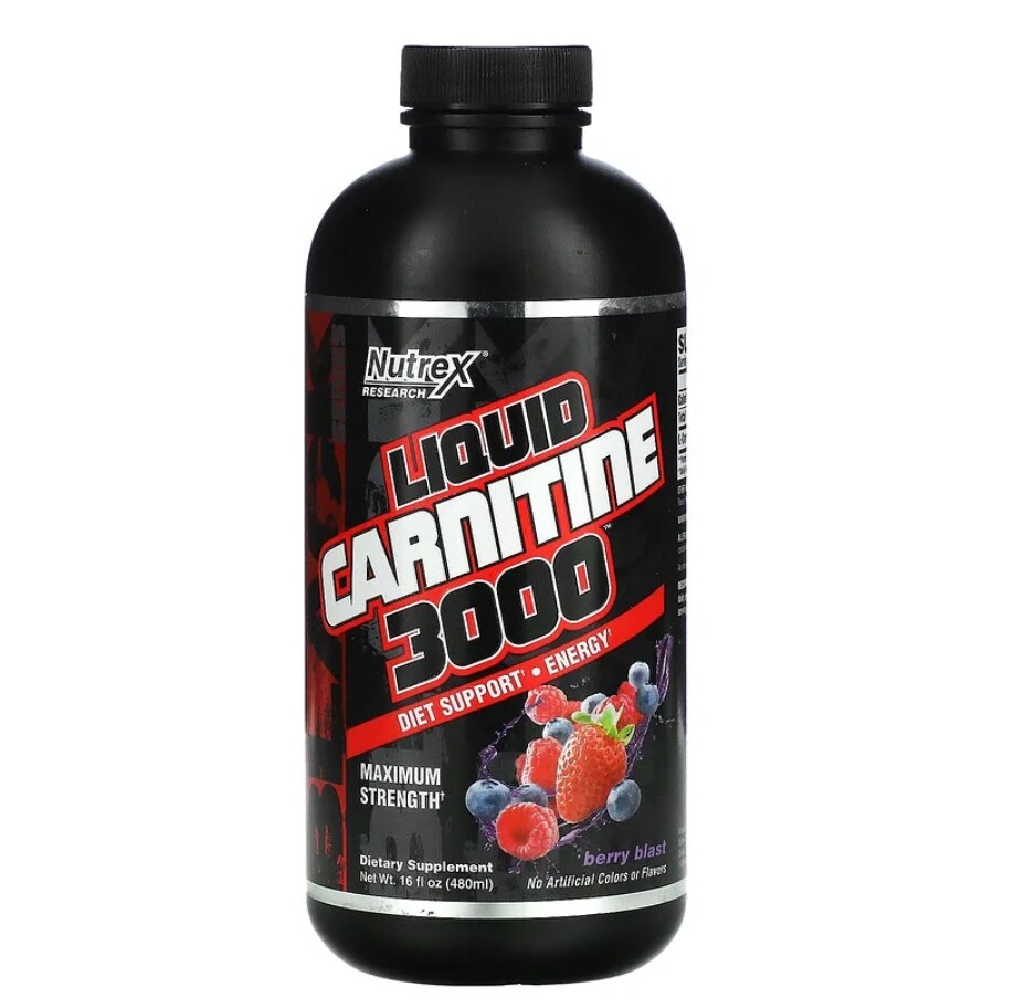 뉴트렉스리서치 액체 <b>L</b> <b>카르니틴 3000 베리</b>블래스트맛 480ml
