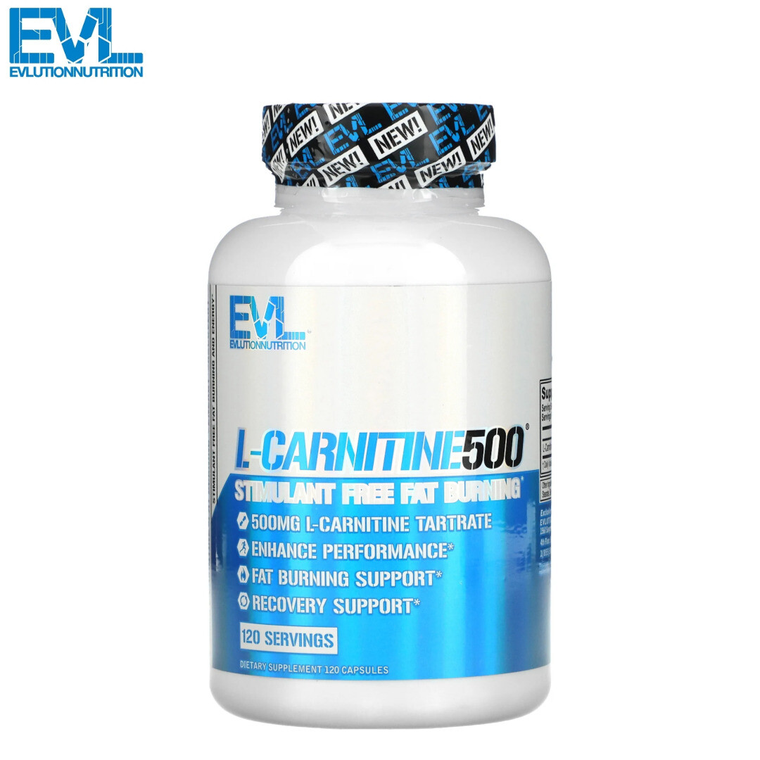 <b>에볼루션 뉴트리션</b> L카르니틴500 엘 카르니틴 500mg 120캡슐 이볼루션 타르타르산염