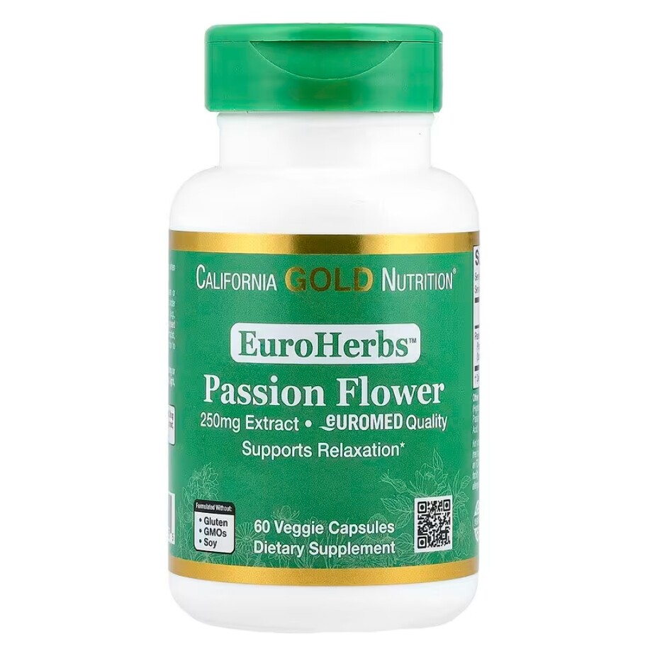 캘리포니아골드뉴트리션 유로허브 <b>시계꽃 추출물</b> 250mg 60캡슐