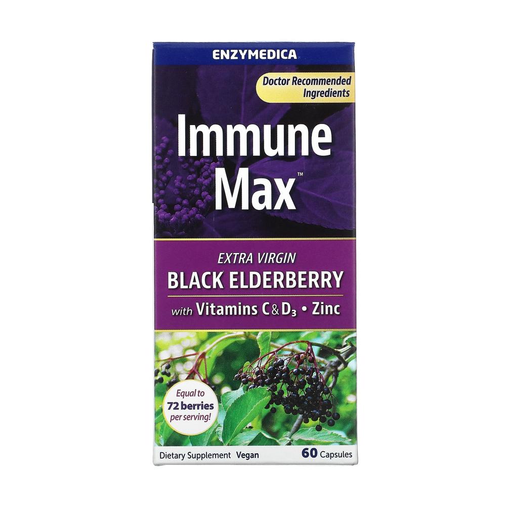 <b>엔자이메디카</b> 이뮨맥스 블랙엘더베리 <b>비타민C</b> D3 아연 60정