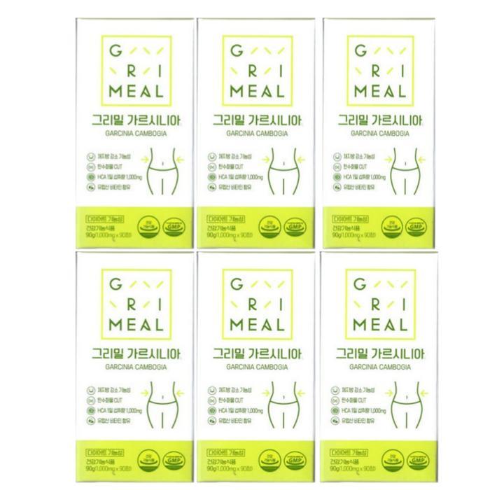 <b>그리밀</b> 건강식품 <b>그리밀</b> 가르시니아 1000mg x 90정 6개