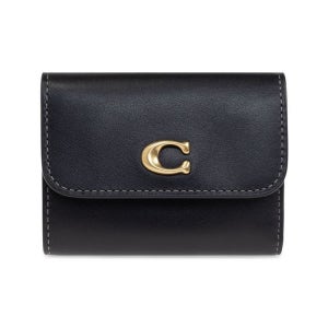 코치 에센셜 로고 블랙 3단 지갑 26 SS 플라크 CZ111