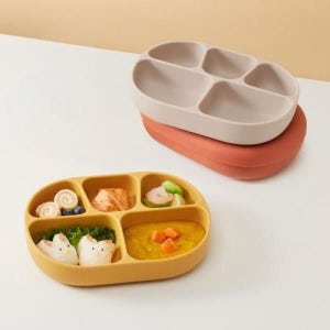 [셀러허브 유아동] 락앤락 유아식 자기주도 실리콘 식판 리틀럽 넓은 와이드 흡착판