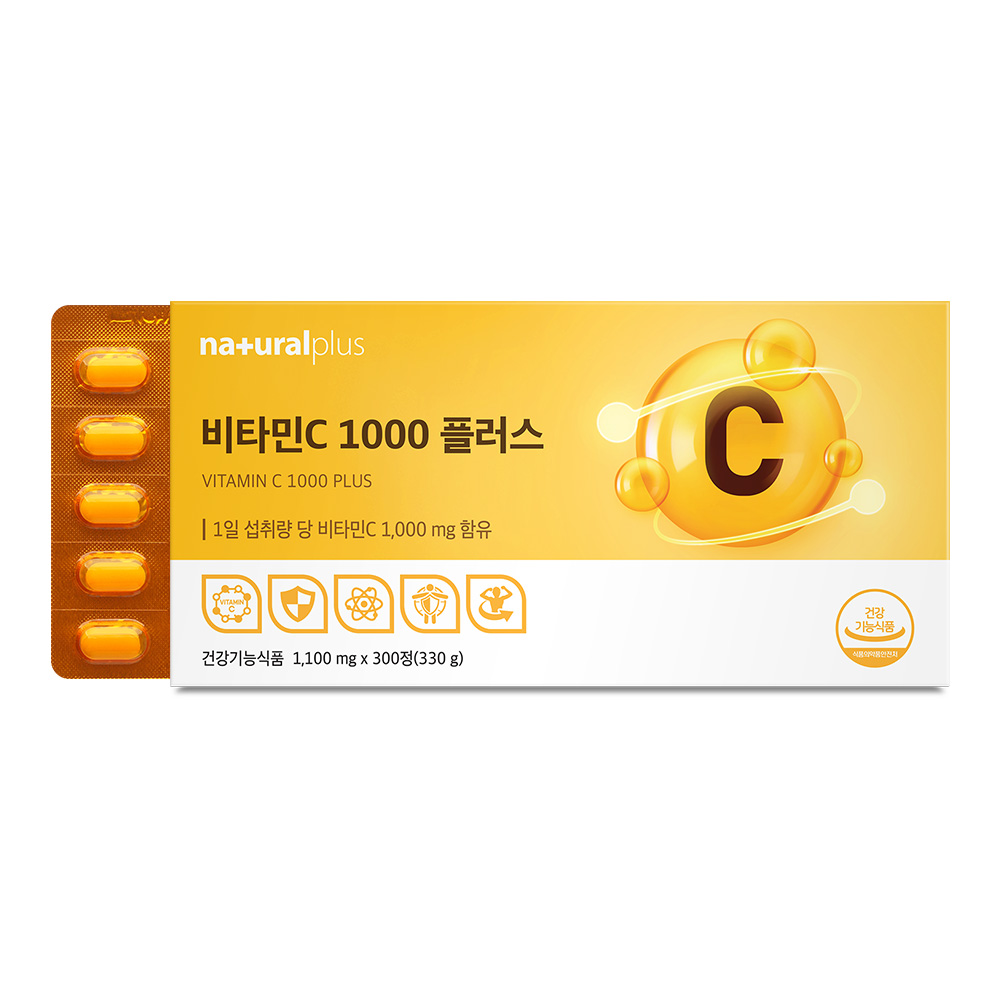 내츄럴플러스 비타민C 1000 플러스 1100mg x 300정, 2개