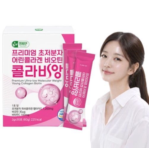프리미엄 초저분자 <b>어린콜라겐</b> 비오틴 콜라비앙 2g x 30포, 1개