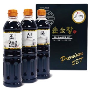 순금창간장3종세트 900ml X 3개 간장명인 조선 한식 간장 선물세트