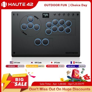 Haute42 X-Move 알루미늄 합금 히트박스 레버리스 컨트롤러 PC/PS4/PS5 아케이드 게임 컨트롤러 조이스틱용 스틱리스 파이트스틱