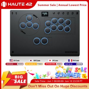 Haute42 X-Move 알루미늄 합금 히트박스 레버리스 컨트롤러 PC/PS4/PS5 아케이드 게임 컨트롤러 조이스틱용 스틱리스 파이트스틱