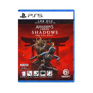 [롯데백화점] 플레이스테이션 PS5 어쌔신 크리드 섀도우스 스페셜 에디션 한글판 게임 팩 LE1219414090