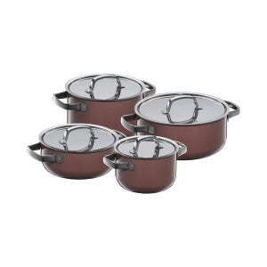 [더블유엠에프] WMF / 퓨전테크 제노 냄비 4종 세트 로즈쿼츠(16H,20L,20H,24L)