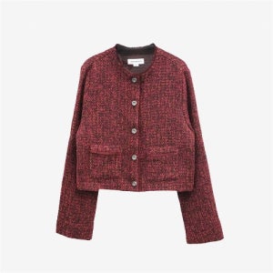 [999휴머니티] 트위드 태슬 가디건 (마젠타) 999H23SSWJK002