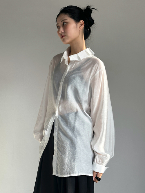 [아포엠] Pleated  Collar Blouse (2C) P00000PP