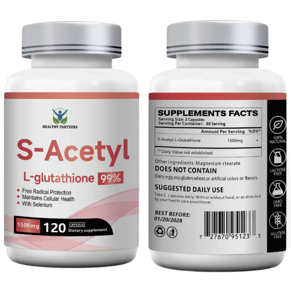 고함량 S 아세틸 L 글루타치온 1500mg <b>NAC</b> 대체성분  2개  120정