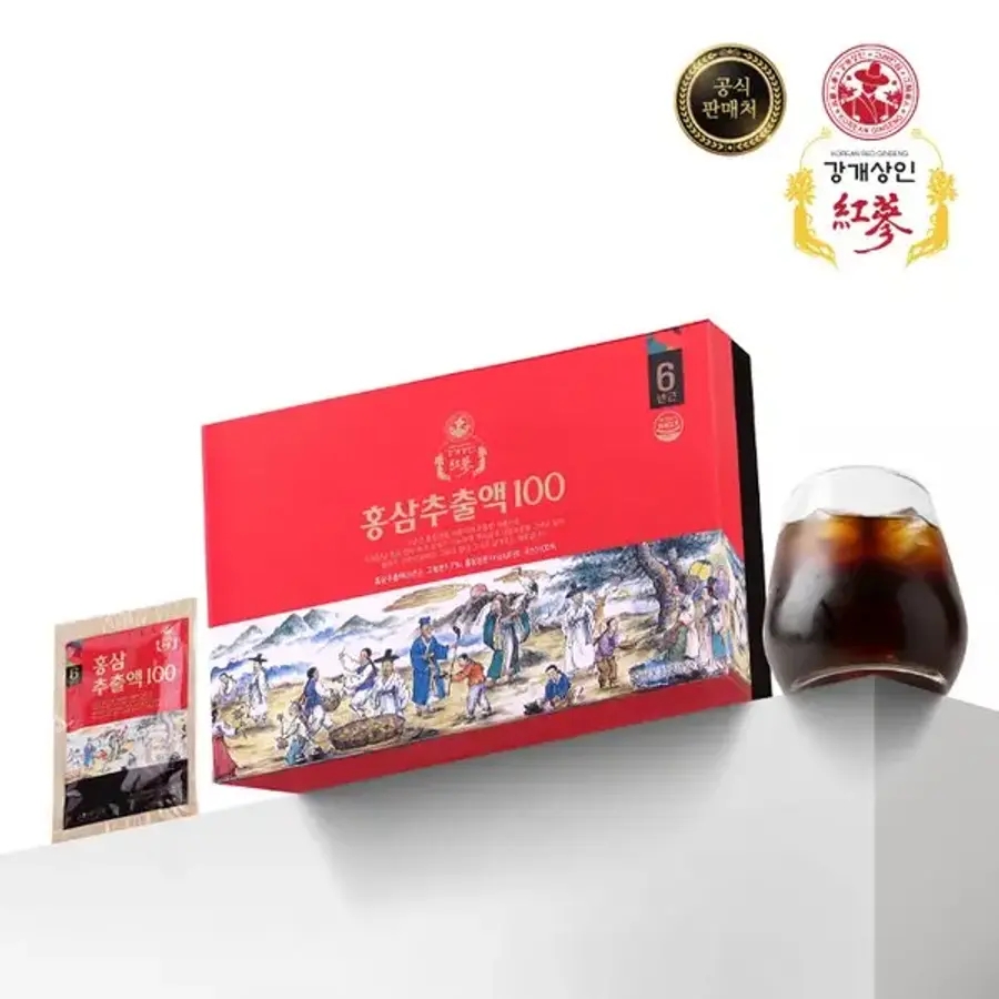 <b>강개상인 홍삼추출액</b>100(80ml x 30포) 6년근 쓴맛은 덜하고 향은 살리고
