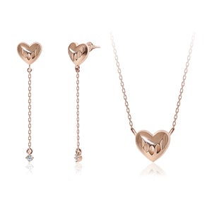 14K GF 귀걸이/목걸이 SET엘로티 하트 드롭 SET SET0458