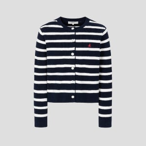 빈폴레이디스(상반기) 볼드 스트라이프 카디건 - 네이비 /BF625AC02R