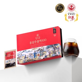 <b>강개상인 홍삼추출액</b>100(80ml x 30포) 6년근 쓴맛은 덜하고 향은 살리고
