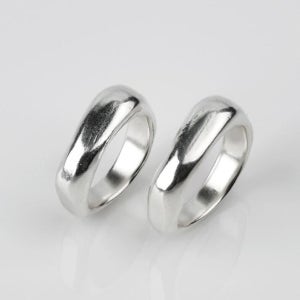 Pebble Couple Ring Set 11