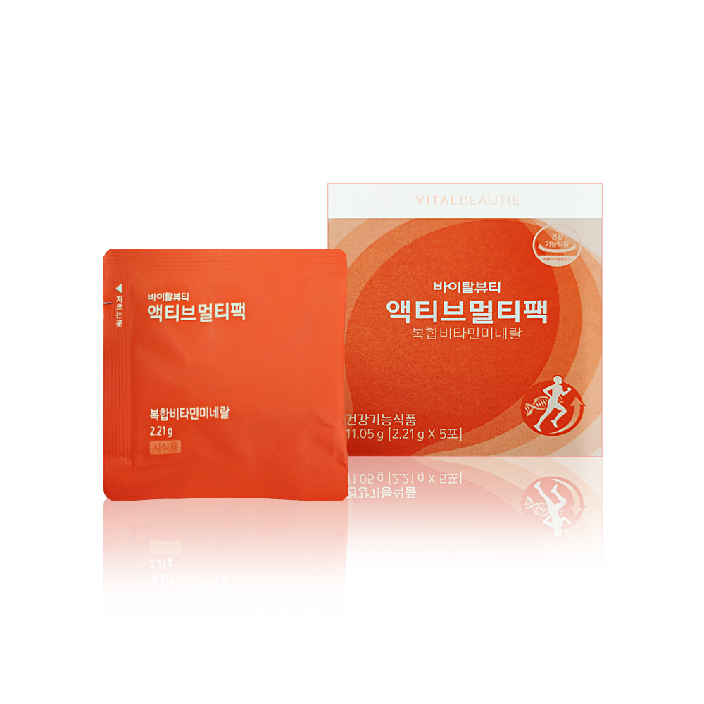 바이탈뷰티 바이탈뷰티 액티브멀티팩 2.21g5포x6개 복합<b>비타민</b>미네랄 (30일분 시음용)