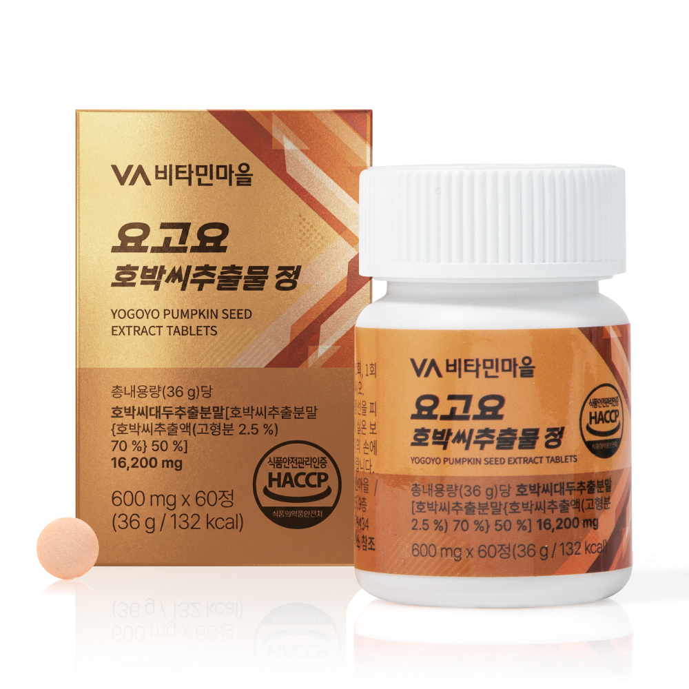 비타민마을 요고요 <b>호박</b>씨<b>추출물</b> 정 600mg x 60정, 3개