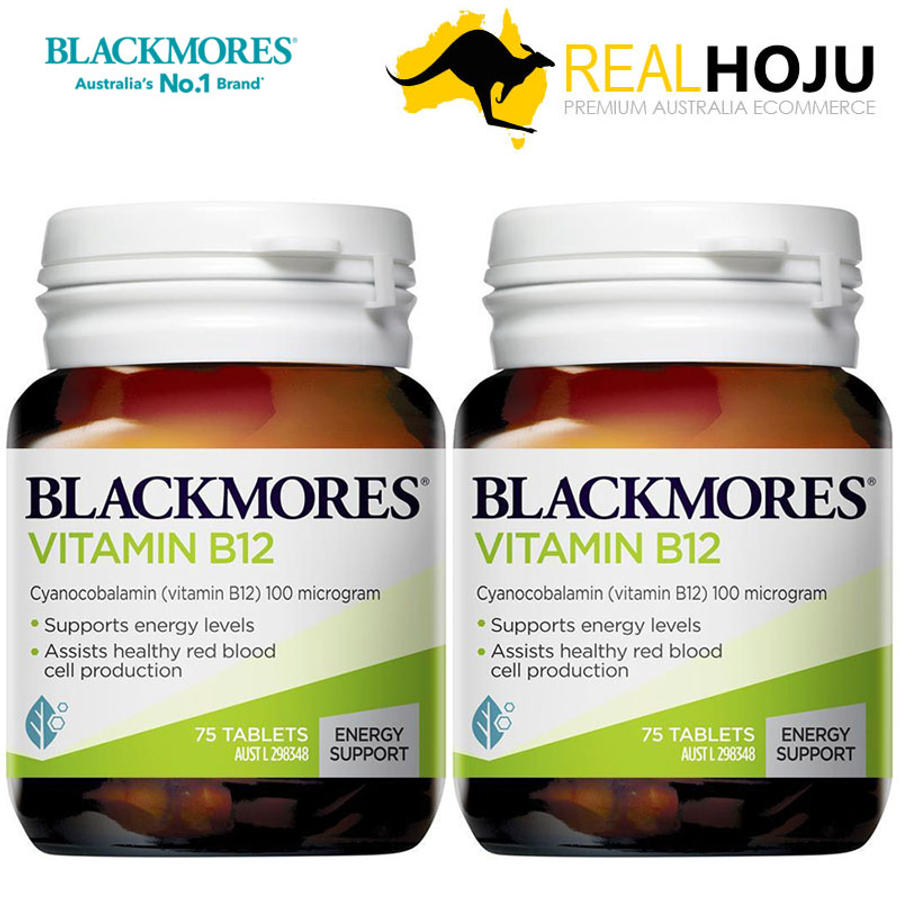 <b>블랙모어스</b> 비타민 B12(<b>시아노코발라민</b>) 100mcg 75정 2개
