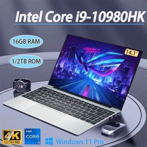 새로운 노트북 컴퓨터 윈도우 11 프로 14.1인치 인텔 코어 i9-10980HK 16GB 1/2TB 1920*1080 해상도 오피스 게이밍 PC 노트북