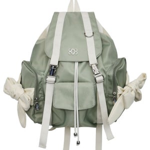 시월107 [나일론] Bow Backpack (Mute Khaki)