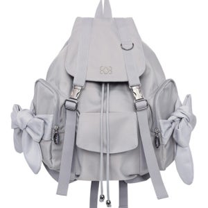 시월107 [나일론] Bow Backpack (Light Grey)
