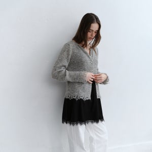[로우타이드] [2nd REORDER] RAW EDGE CARDIGAN [GREY]