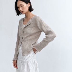 [로우타이드] RAW EDGE CARDIGAN [BEIGE]