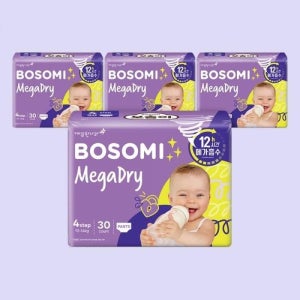 보솜이 팬티 기저귀 메가드라이 대형 공용 30개입 4팩