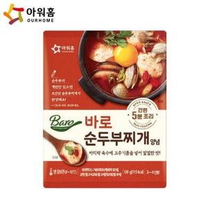 아워홈 바로 순두부찌개 양념 120g x6개