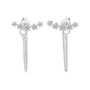 가비리엘 실버 CZ 스타 크리스탈 드롭 스터드 귀걸이 별 Silver Star Crystal Drop Studs 192656319 151411335