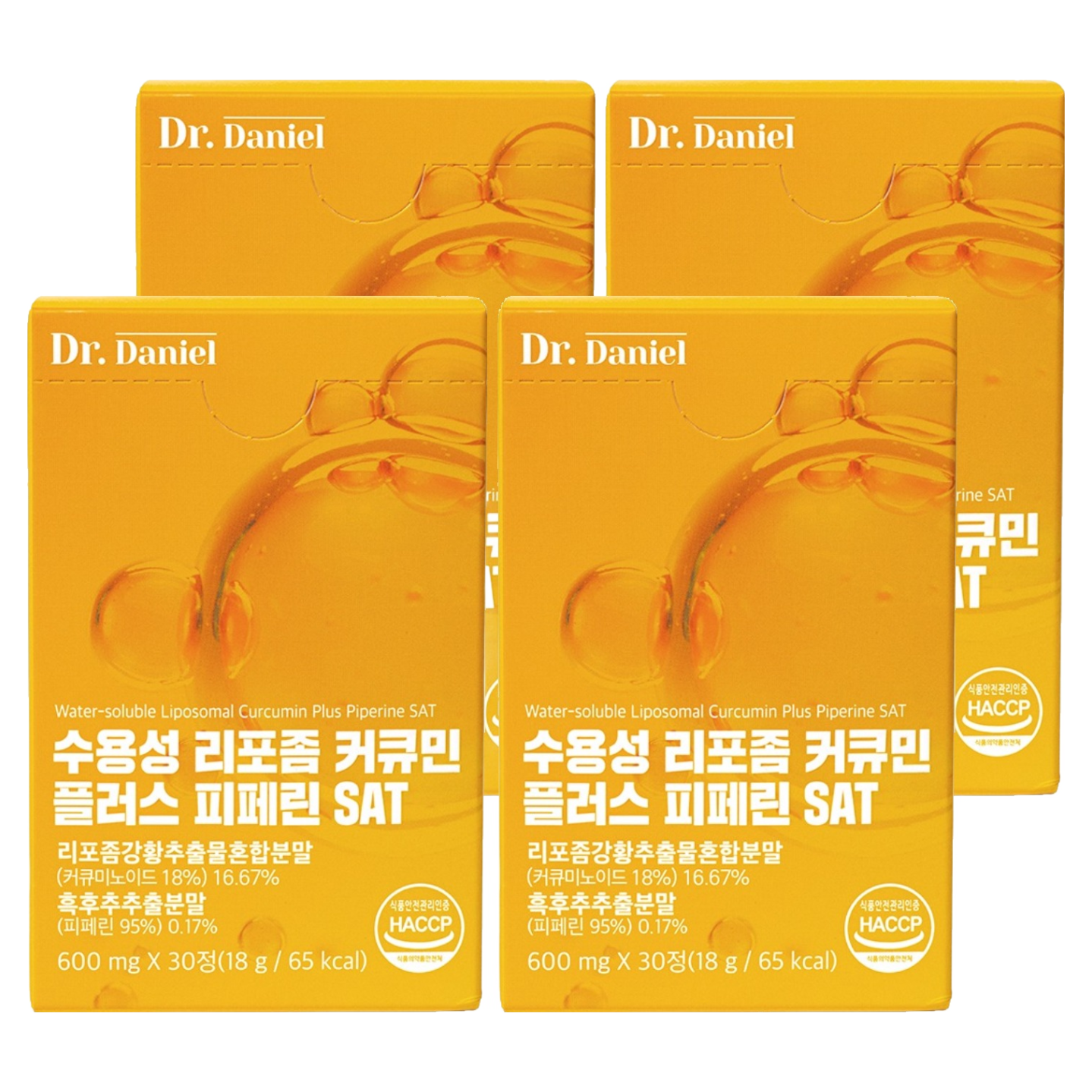 닥터다니엘 수용성 리포좀 커큐민 플러스 <b>피페린</b> SAT  30정  4개
