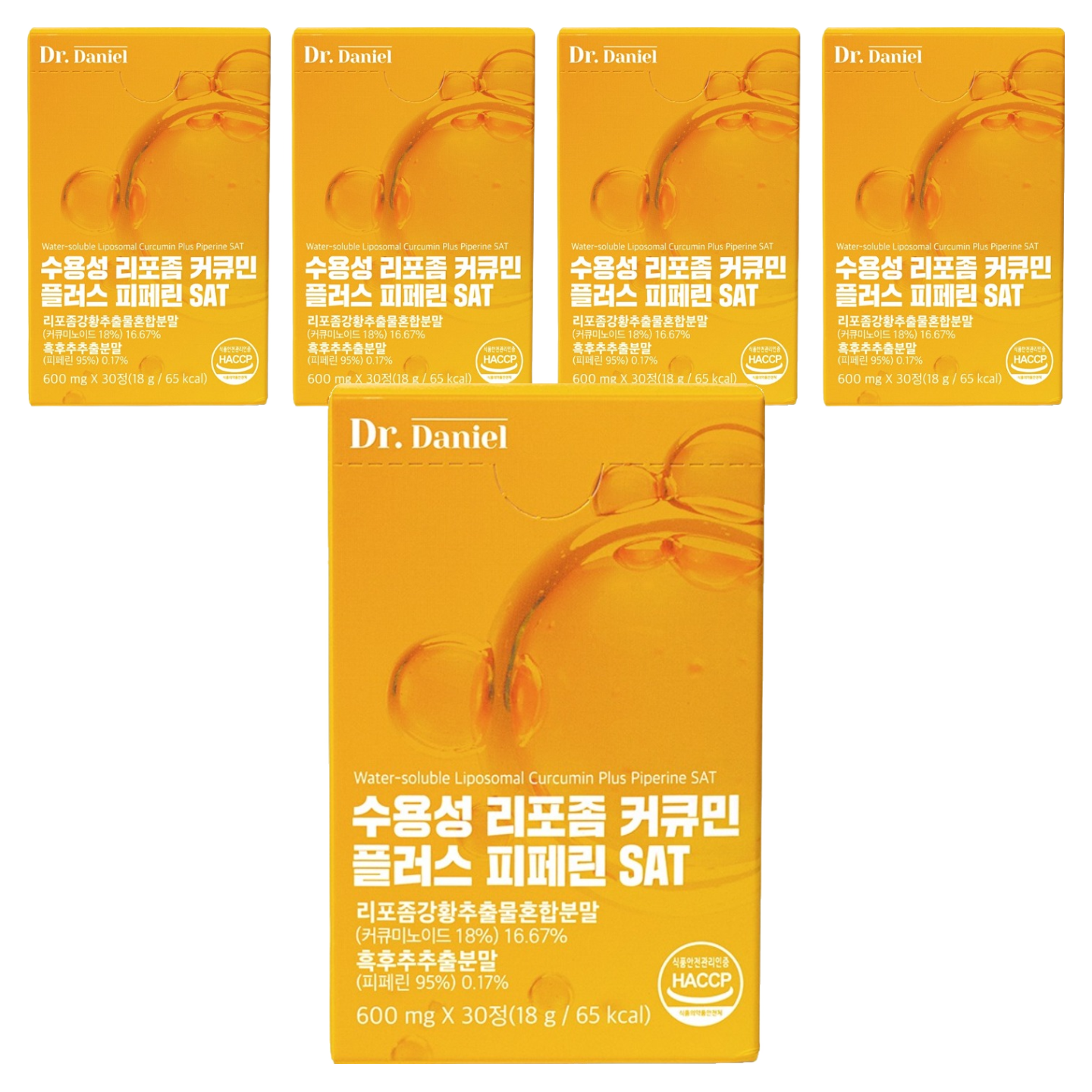 닥터다니엘 수용성 리포좀 커큐민 플러스 <b>피페린</b> SAT  30정  5개